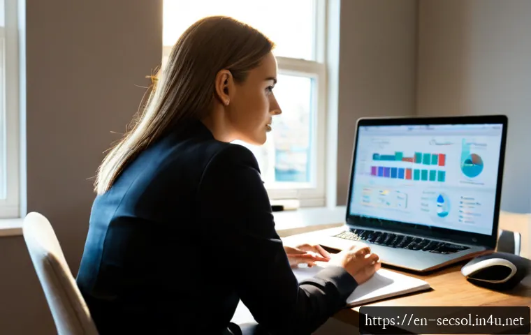 보안 컨설턴트를 위한 경력 개발 로드맵 - Photorealistic career development scene for a cybersecurity consultant: confident mid-career profess...